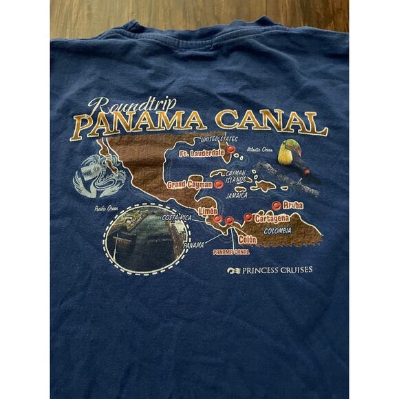 Princess Cruise mens large Panama Canal graphic tee - Picture 4 of 5